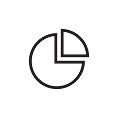 Pie Chart portion icon vector isolated on background. Trendy graphic symbol. Pixel perfect. illustration EPS 10. - Vector.