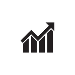 Uptrend icon vector isolated on background. Trendy chart symbol. Pixel perfect. illustration EPS 10. - Vector.