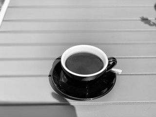 cup of coffee on table