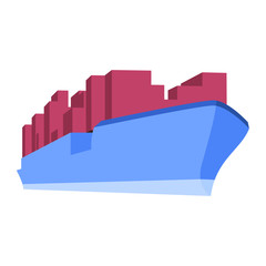 Cargo boat logo design