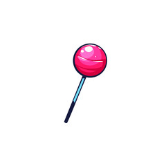 Candy on the stick, lollipop, sweet hand drawn candy, vector illustration