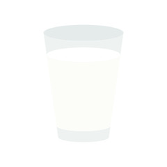 Glass of milk emoji vector cup isolated on white background