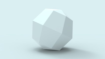 3d rendering of a hexagon shape isolated in a studio background