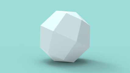 3d rendering of a hexagon shape isolated in a studio background