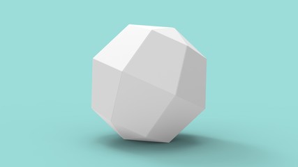3d rendering of a hexagon shape isolated in a studio background