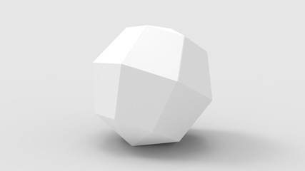 3d rendering of a hexagon shape isolated in a studio background