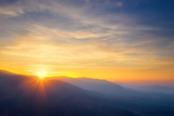 Sunset. Natural background.