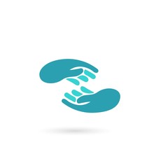 vector logo hand care help