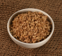Buckwheat in white bowl