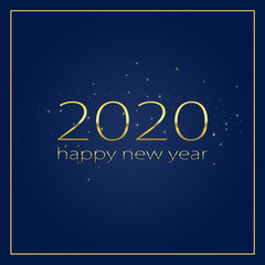 2020 Happy new year stylish graphic design. Happy new yea 2020 blue.