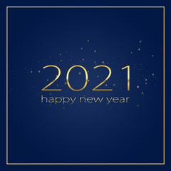 Fototapeta na wymiar 2021 Happy new year elegant graphic design. Happy new yea 2021 blu 