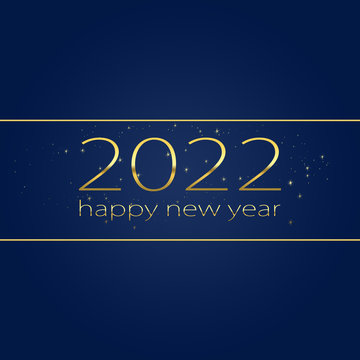 2022 Happy new year elegant graphic design. Happy new yea 2022 blu