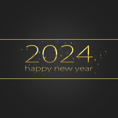 2024 Happy new year stylish graphic design. Happy new yea 2024 grey. 