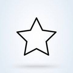 Clasic star Simple. Outline vector modern icon design illustration.