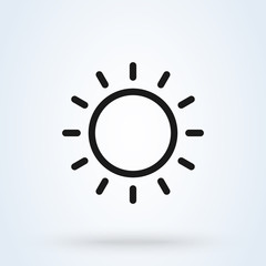 Brightness sun Simple vector modern icon design illustration.