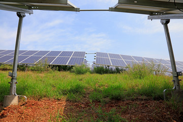 solar panel on the hillside
