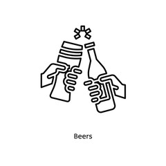 Beers linear icon vector illustration on white background