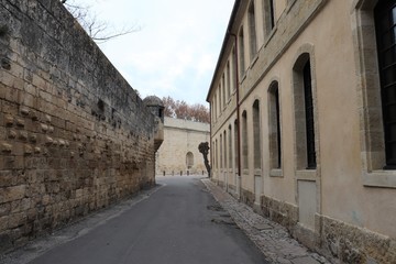 Remparts du village de Aigues-Mortes - Vue du côté intérieur - Département du Gard - Languedoc Roussillon - Région Occitanie - France