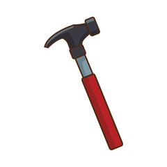 hammer tool icon, flat design