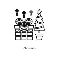 Christmas linear icon vector illustration on white background