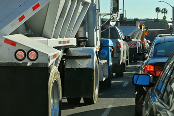 Vehicles merging their way onto the freeway.
