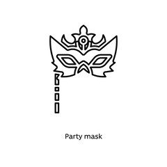Obraz premium Party mask linear icon vector illustration on white background
