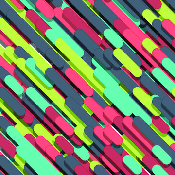 Color Abstract Lines Rain Generative Art background illustration