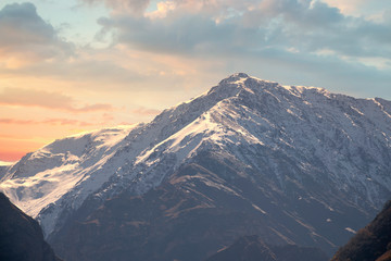 snowy mountains of the Caucasus.