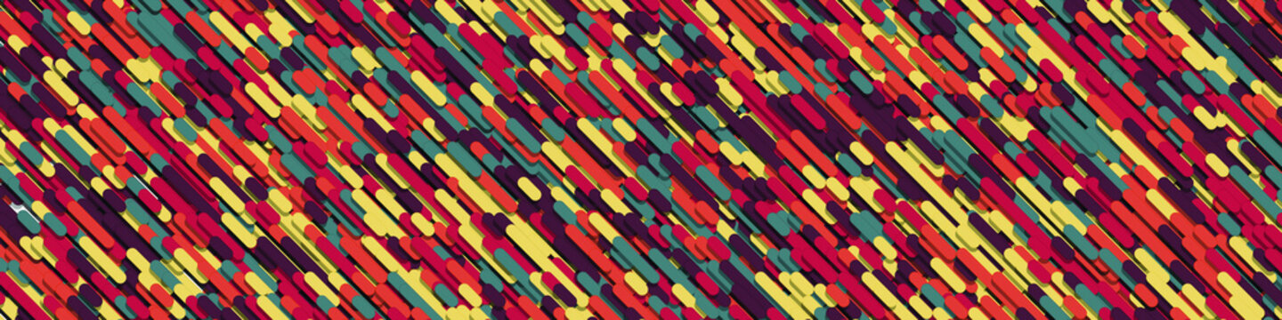 Color Abstract Lines Rain Generative Art background illustration