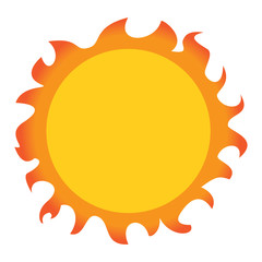 Vector illustration of the sun