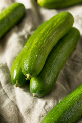 Raw Green Organic Baby Cucumbers