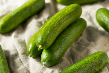 Raw Green Organic Baby Cucumbers