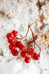 Ingredients and decor for Christmas baking