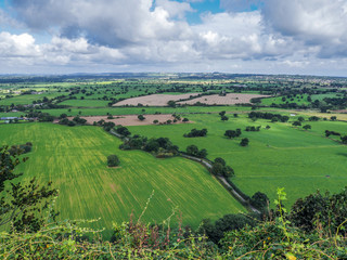 Fototapeta premium View of the Cheshire Countryside from Beeston Castle
