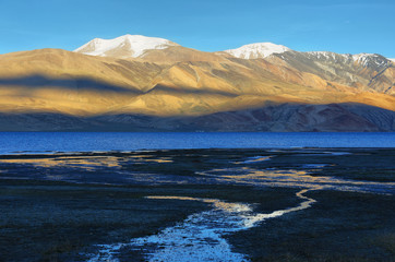 Tso Moriri lake in Rupshu valley, Ladakh, India