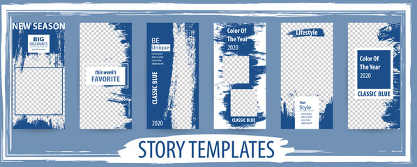 Trendy editable template for social networks story, vector illustration.