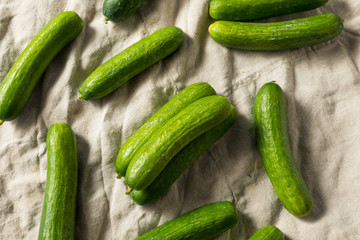 Raw Green Organic Baby Cucumbers