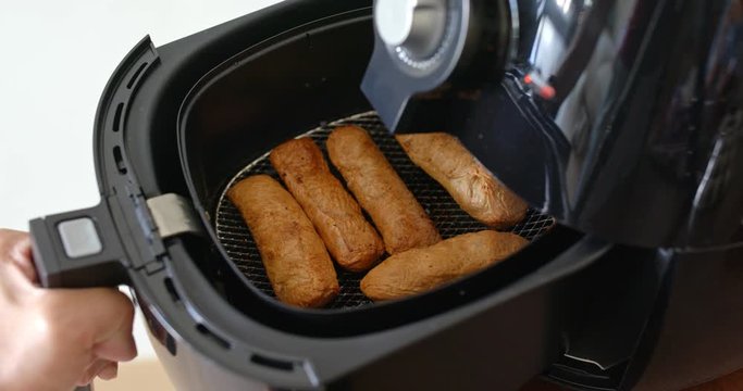 Air fryer homemade crispy fish cake roll