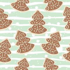 Seamless Pattern with Cute Stripes, funny shape. Repeating background for prints. Scandinavian Style.