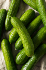 Raw Green Organic Baby Cucumbers