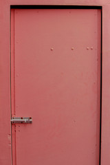 View of isolated rose colour door