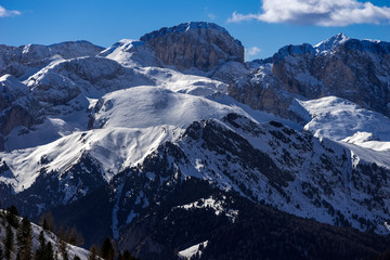 View of the Dolomites from the Pordoi Pass