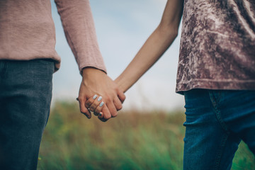  Couple in love. Love concept. Hands. Valentine day. Love. 