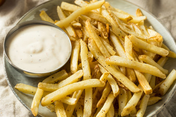 Homemade French Fries with Ranch Dressing