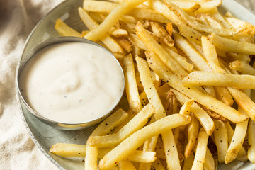 Homemade French Fries with Ranch Dressing