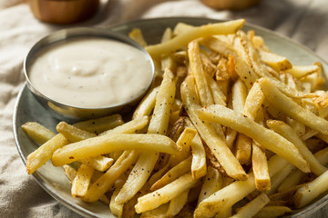 Homemade French Fries with Ranch Dressing