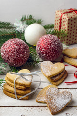 Heart shaped gingerbread cookie.