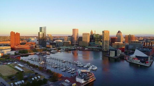 Baltimore Maryland Inner Harbor Aerial