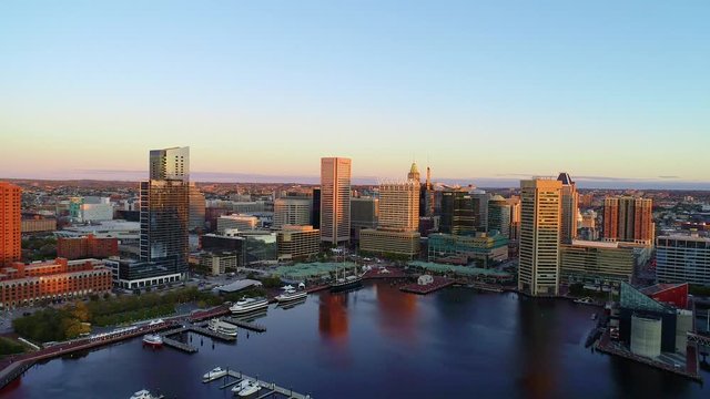 Baltimore Maryland Skyline Aerial