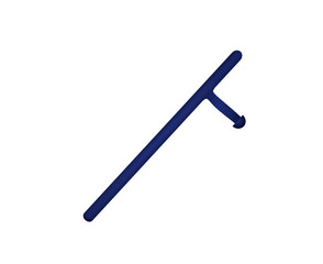 Blue rubber baton. vector illustration